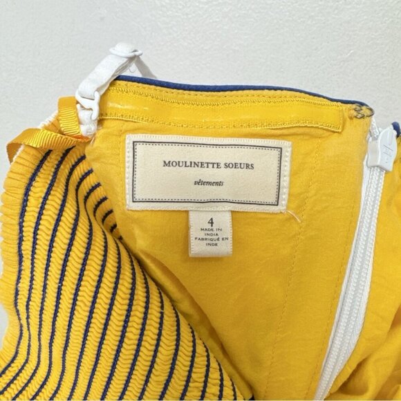 Anthropologie By Moulinette Soeurs Womens 4 Forget-me-not Cold Shoulder Dress - Picture 9 of 13